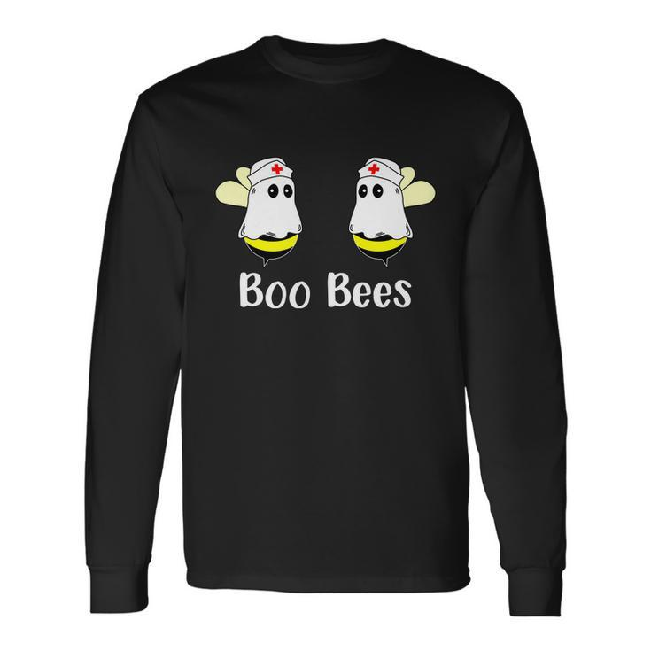 Boo Bees Halloween Quote Long Sleeve T-Shirt