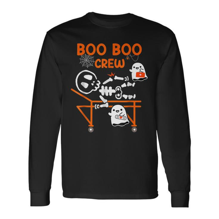 Boo Boo Crew Ghost Doctor Paramedic Emt Nurse Halloween Long Sleeve T-Shirt