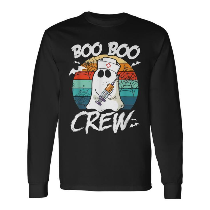 Boo Boo Crew Nurse Ghost Women Halloween Nurse V2 Long Sleeve T-Shirt