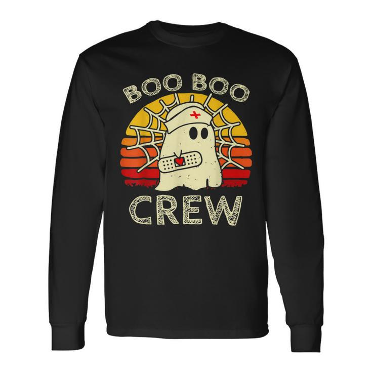 Boo Boo Crew Nurse Ghost Halloween Nurse V3 Long Sleeve T-Shirt