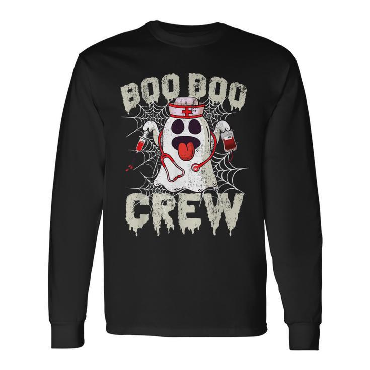 Boo Boo Crew Nurse Ghost Women Halloween Nurse V3 Men Women Long Sleeve T-Shirt T-shirt Graphic Print