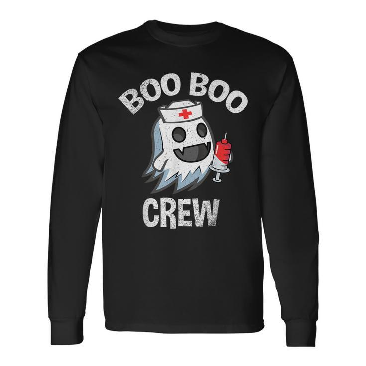Boo Boo Crew Nurse Halloween Costume For Women Long Sleeve T-Shirt