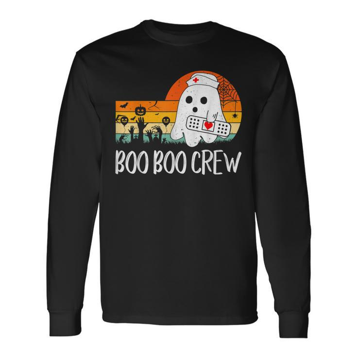 Boo Boo Crew Nurse Halloween Nurse For Women Long Sleeve T-Shirt