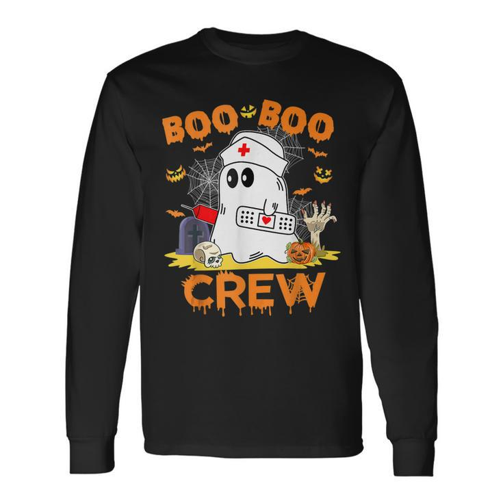 Boo Boo Crew Nurse Halloween Vibes Halloween Costume Long Sleeve T-Shirt