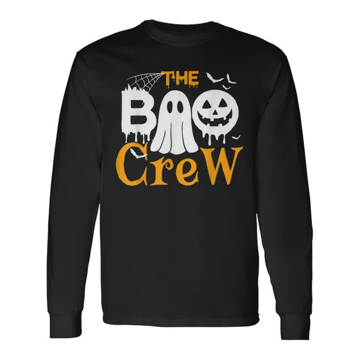 The Boo Crew Scary Cute Ghost Pumpkin Halloween Long Sleeve T-Shirt