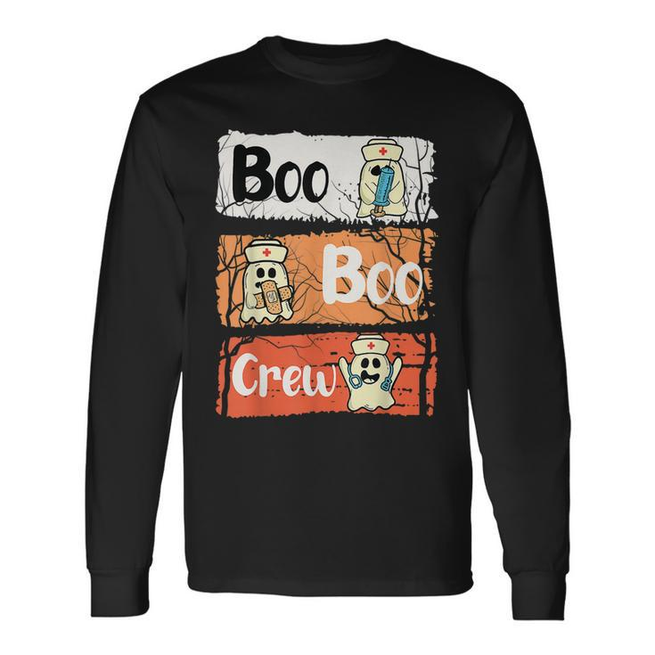 Boo Crew Team Nursing Lpn Cna Healthcare Nurse Halloween Long Sleeve T-Shirt Gifts ideas