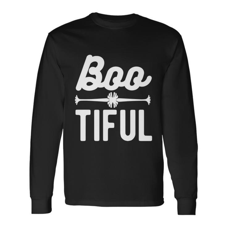 Boo Tiful Halloween Quote Long Sleeve T-Shirt