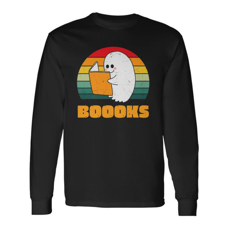 Boooks Ghost Librarian Book Lovers Halloween Costume Long Sleeve T-Shirt T-Shirt Gifts ideas