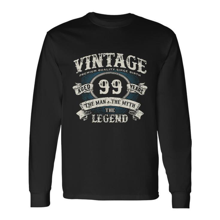Born In 1923 Vintage Classic Dude 99Th Years Old Birthday Long Sleeve T-Shirt