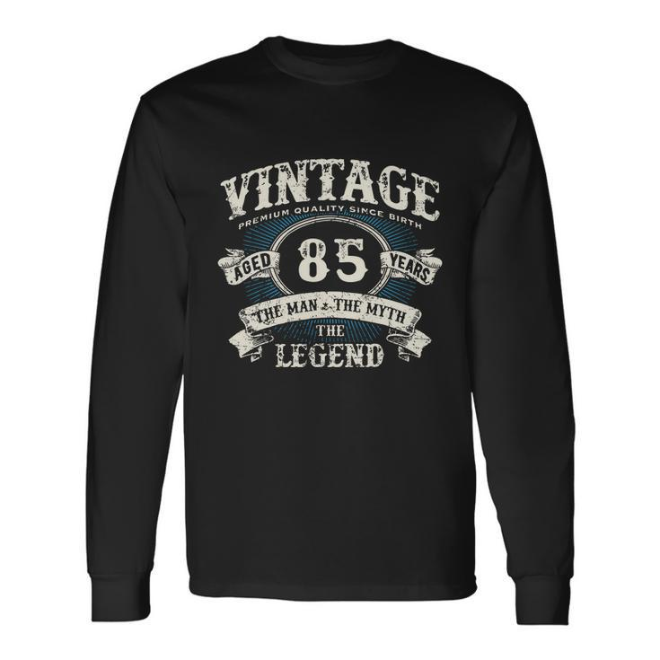 Born In 1937 Vintage Classic Dude 85Th Years Old Birthday Long Sleeve T-Shirt