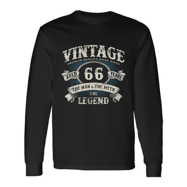 Born In 1956 Vintage Classic Dude 66Th Years Old Birthday Long Sleeve T-Shirt