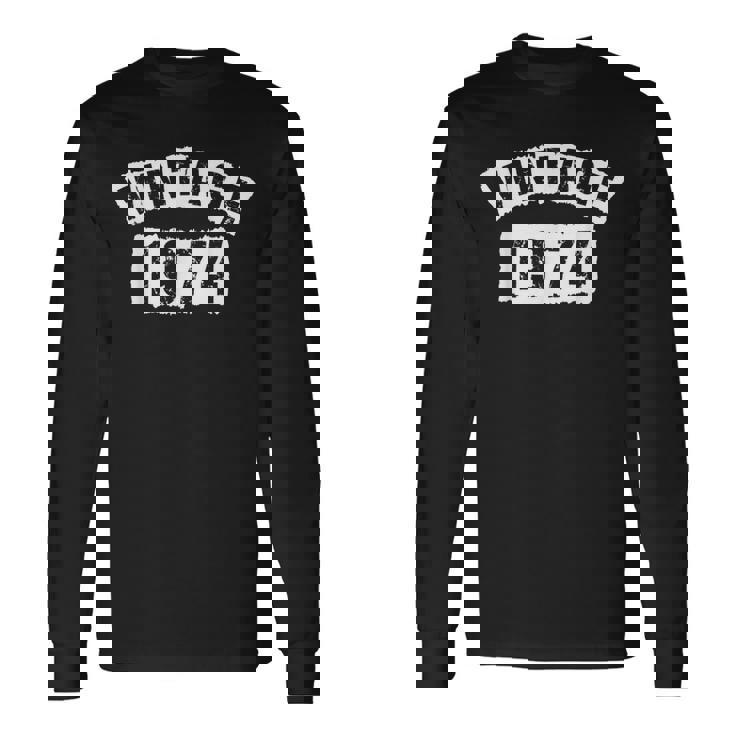Born In 1974 48 Years Old Made In 1974 48Th Birthday Men Women Long Sleeve T-Shirt T-shirt Graphic Print Gifts ideas