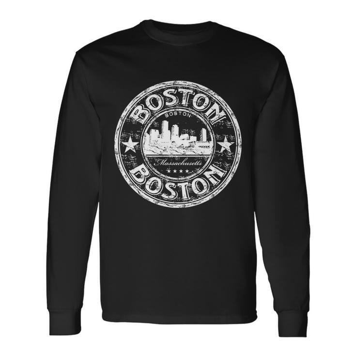 Boston Vintage Logo Tshirt Long Sleeve T-Shirt