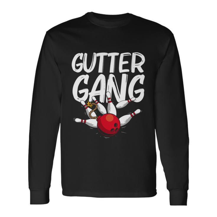 Bowling Women Cool Gutter Gang Bowlers Long Sleeve T-Shirt
