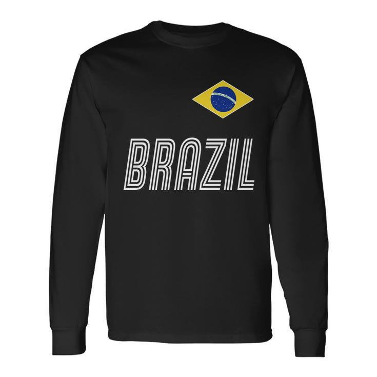 Brazil Soccer Team Jersey Flag Long Sleeve T-Shirt
