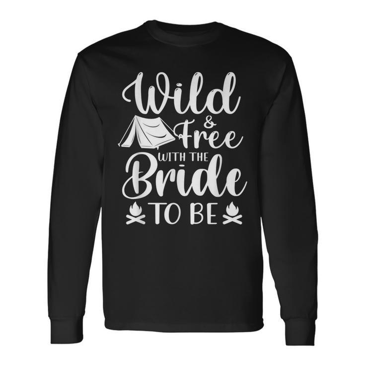 Bride Bachelorette Party Camping Bridal Wedding V2 Long Sleeve T-Shirt