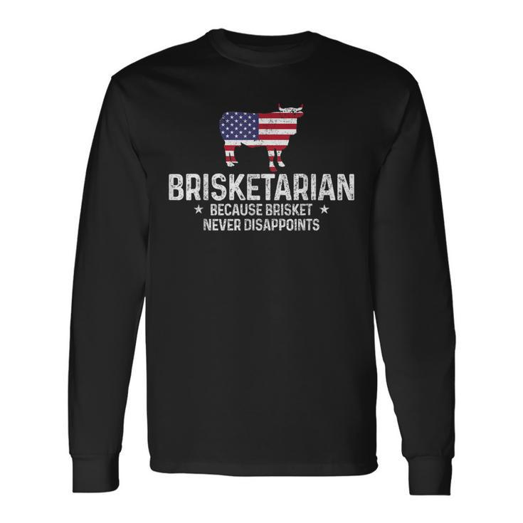 Briketarian Bbq Grilling Chef State Map Barbecue V2 Long Sleeve T-Shirt