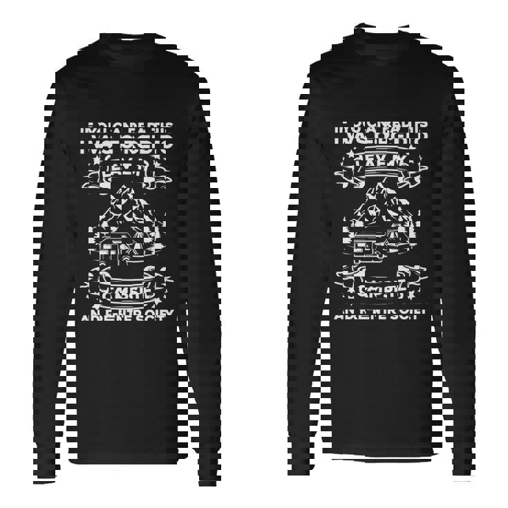 Camping Cool Tenting Campfire Camp Hiking Trekking Camping Long Sleeve T-Shirt Gifts ideas