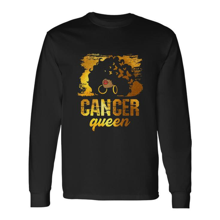 Cancer Queen Afro Born In June 21 To July 22 Birthday Long Sleeve T-Shirt Gifts ideas