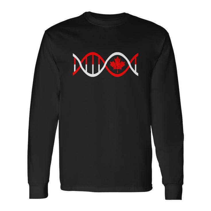 Candada Dna Genetic Maple Leaf Long Sleeve T-Shirt