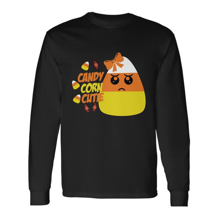 Candy Corn Cutie Halloween Quote V2 Long Sleeve T-Shirt