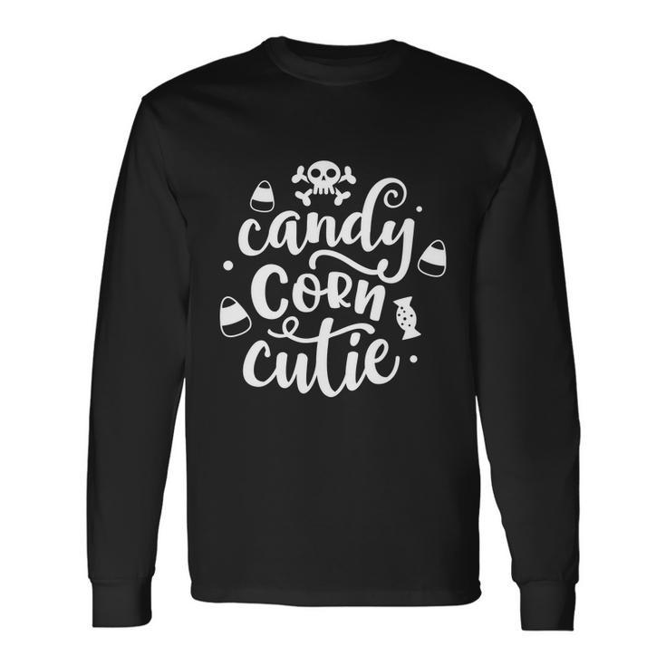 Candy Corn Cutie Halloween Quote V4 Long Sleeve T-Shirt