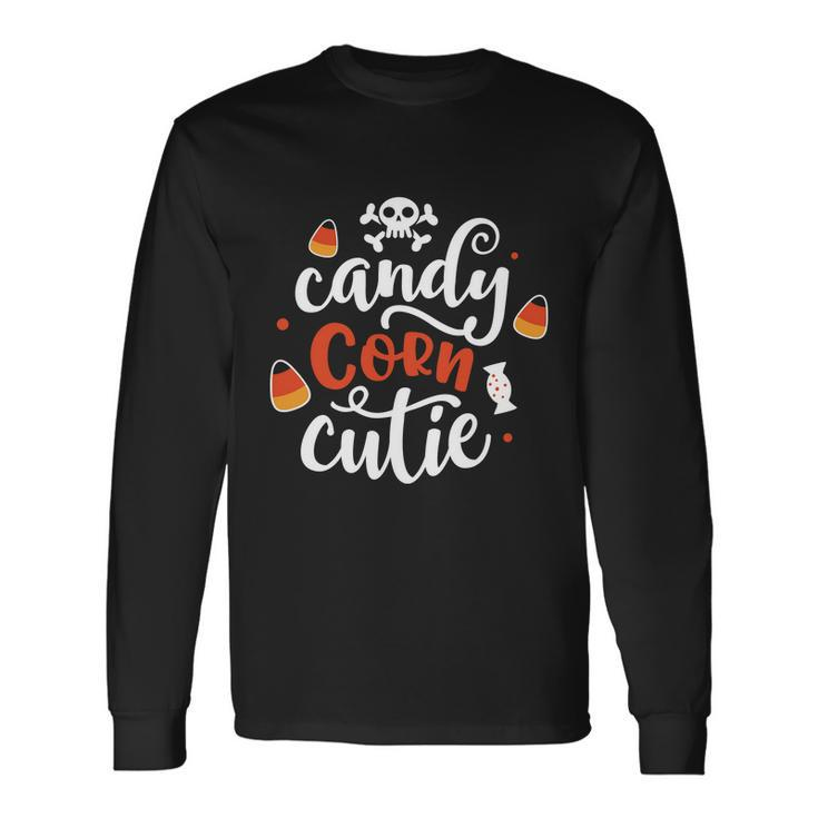 Candy Corn Cutie Halloween Quote V5 Long Sleeve T-Shirt