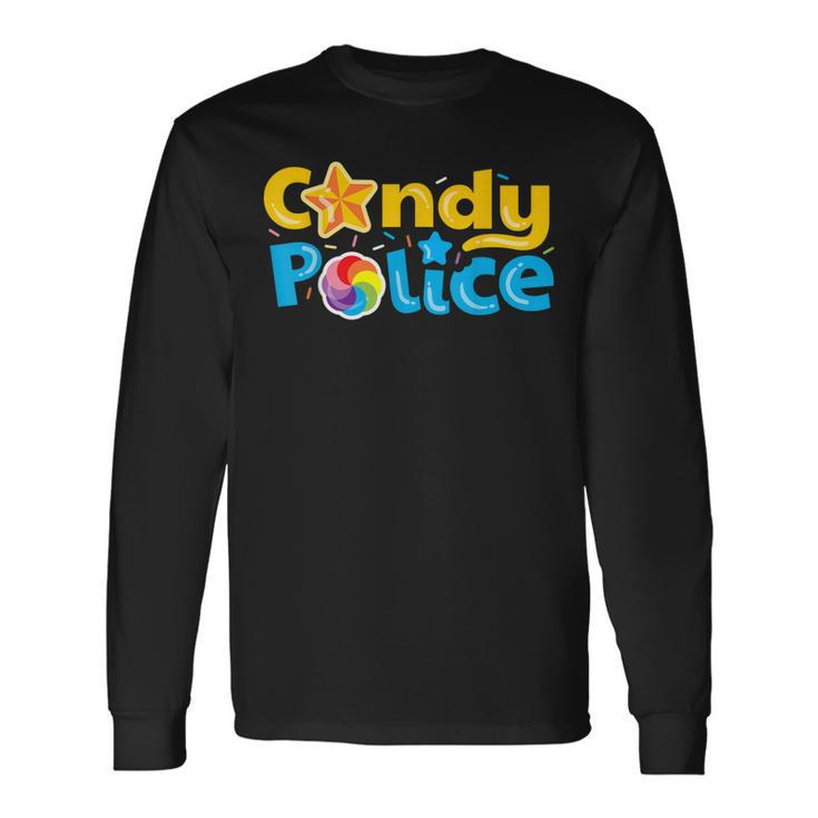 Candy Police Cute Trick Or Treat Halloween Costume Long Sleeve T-Shirt