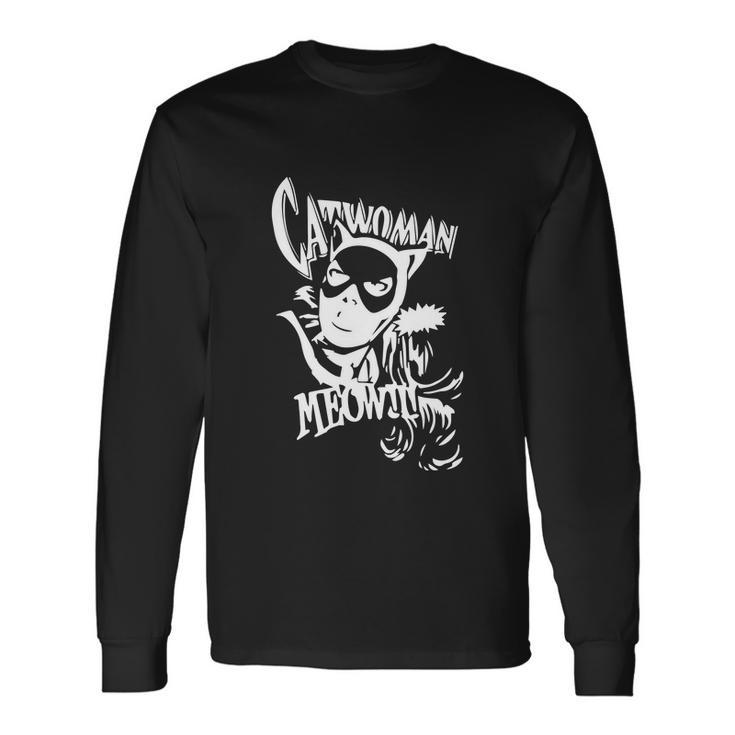 Catwoman Meow Comic Long Sleeve T-Shirt