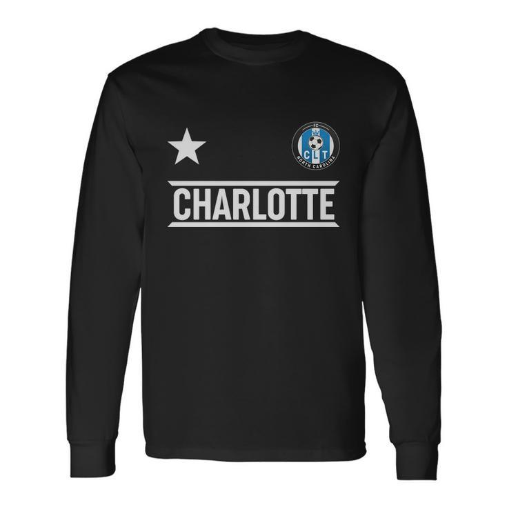 Charlotte North Carolina Soccer Jersey Long Sleeve T-Shirt