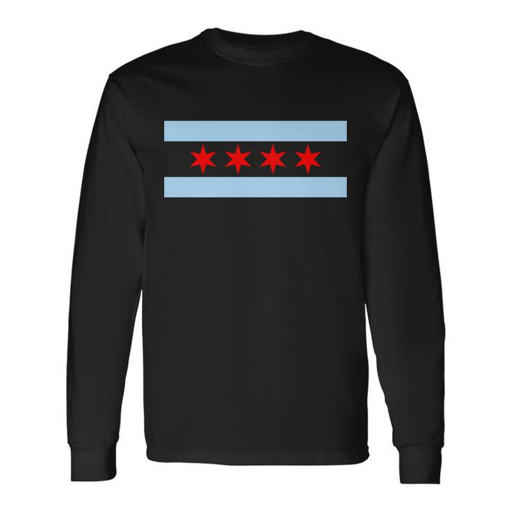 Chicago Flag Long Sleeve T-Shirt