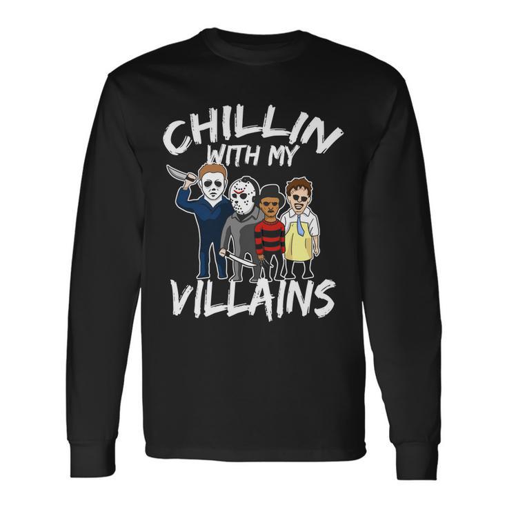 Chillin With My Villains Tshirt Long Sleeve T-Shirt