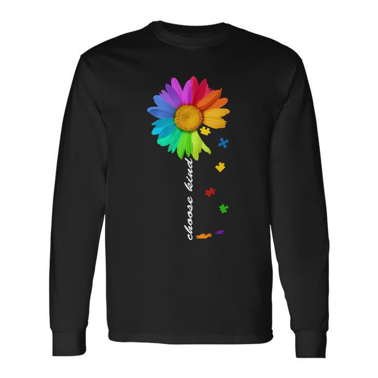 Choose Kind Autism Awareness Tshirt Long Sleeve T-Shirt