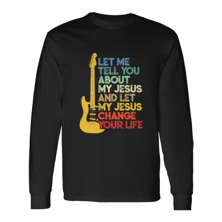 Christian Bible Guitar Player Long Sleeve T-Shirt Gifts ideas