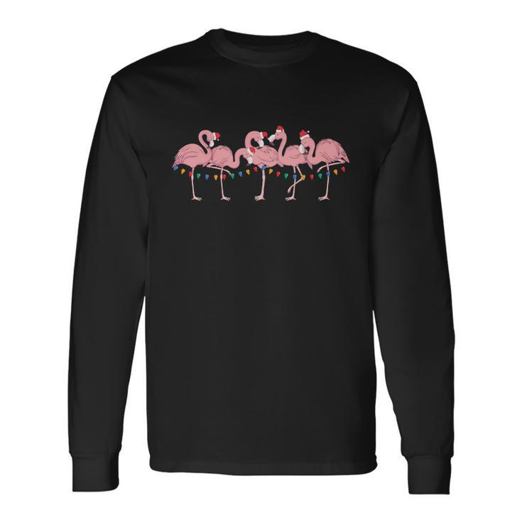 Christmas In July Beach Flamingo Christmas In July Long Sleeve T-Shirt