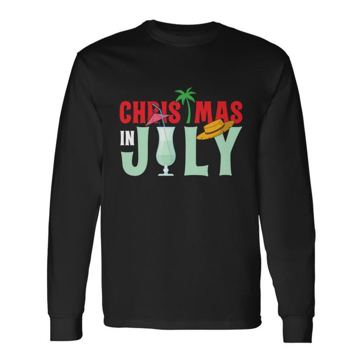 Christmas In July Merry Christmas Summer Santa Long Sleeve T-Shirt Gifts ideas
