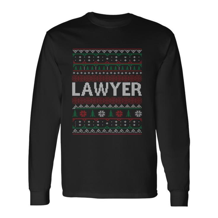 Christmas Lawyer Ugly Christmas Sweater Long Sleeve T-Shirt