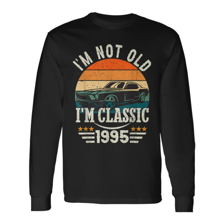 Im Classic Car 27Th Birthday 27 Years Old Born In 1995 Men Women Long Sleeve T-Shirt T-shirt Graphic Print