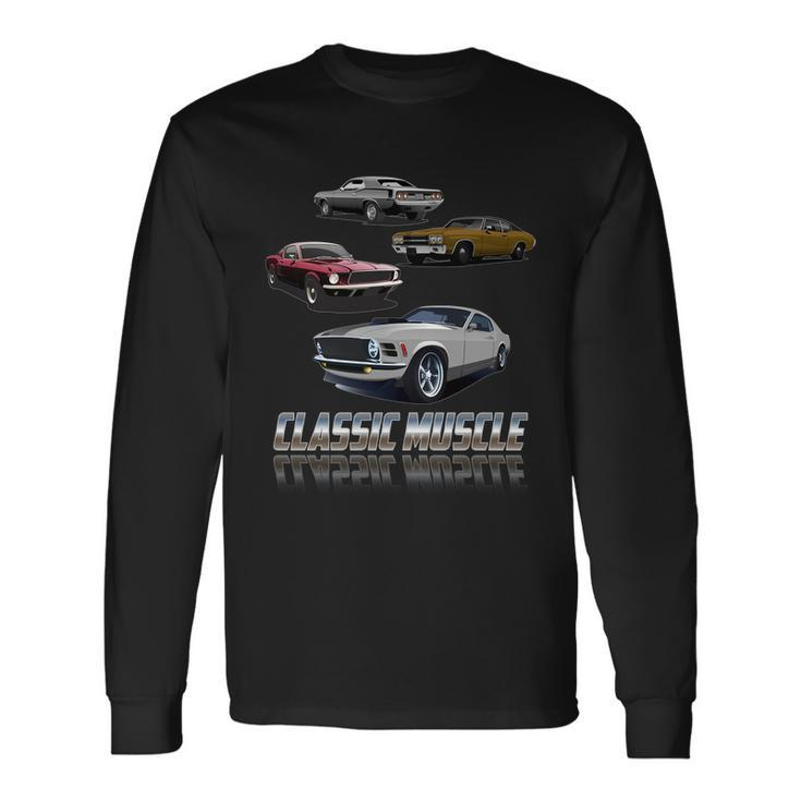 Classic Muscle Classic Sports Cars Tshirt Long Sleeve T-Shirt