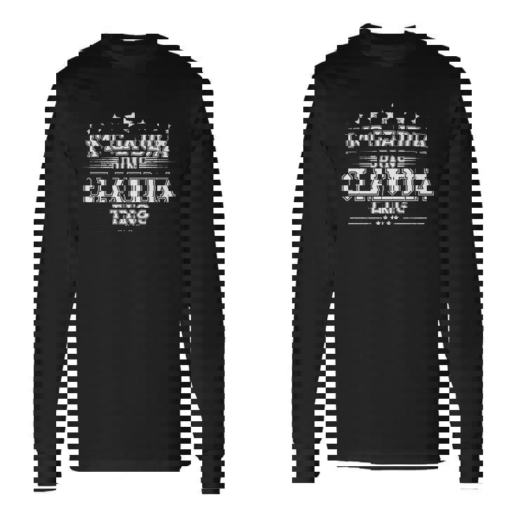 トップス Black velour long T-shirt Claudia Sheinbaum Presidenta Mexican President Long Sleeve T