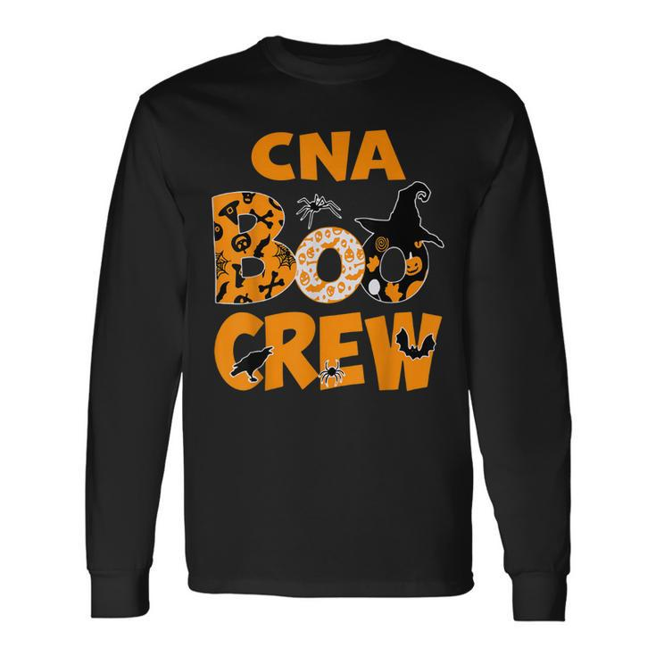 Cna Boo Crew Witch Nurse Ghost Costume Halloween Long Sleeve T-Shirt