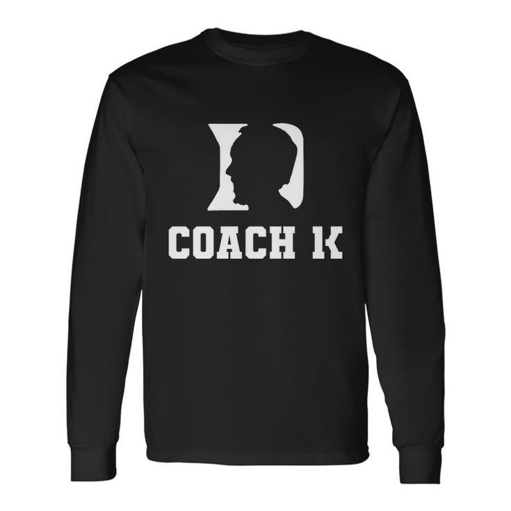 Coach 1K 1000 Wins Basketball College Font 1 K Long Sleeve T-Shirt