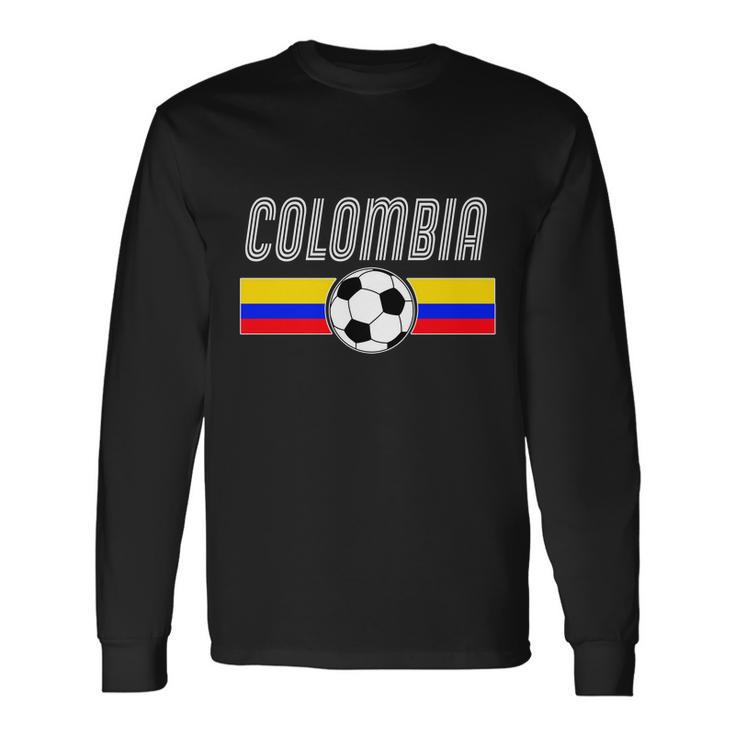 Colombia Futball Soccer Ball Logo Tshirt Long Sleeve T-Shirt