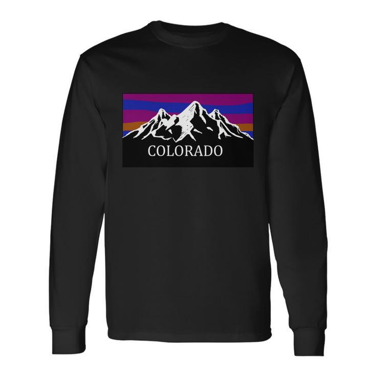 Colorado Mountains Outdoor Flag Mcma Long Sleeve T-Shirt