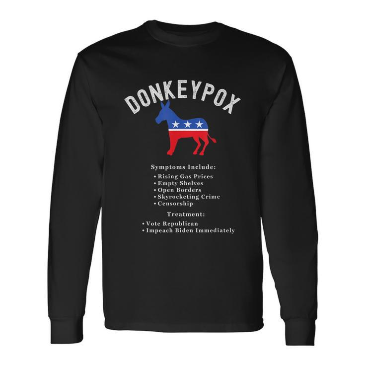 Conservative Republican Anti Biden Donkeypox Long Sleeve T-Shirt