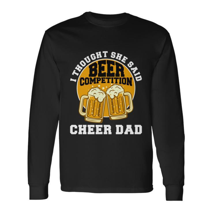 Cool Cheer Dad Beer Cheerleading Dad Long Sleeve T-Shirt