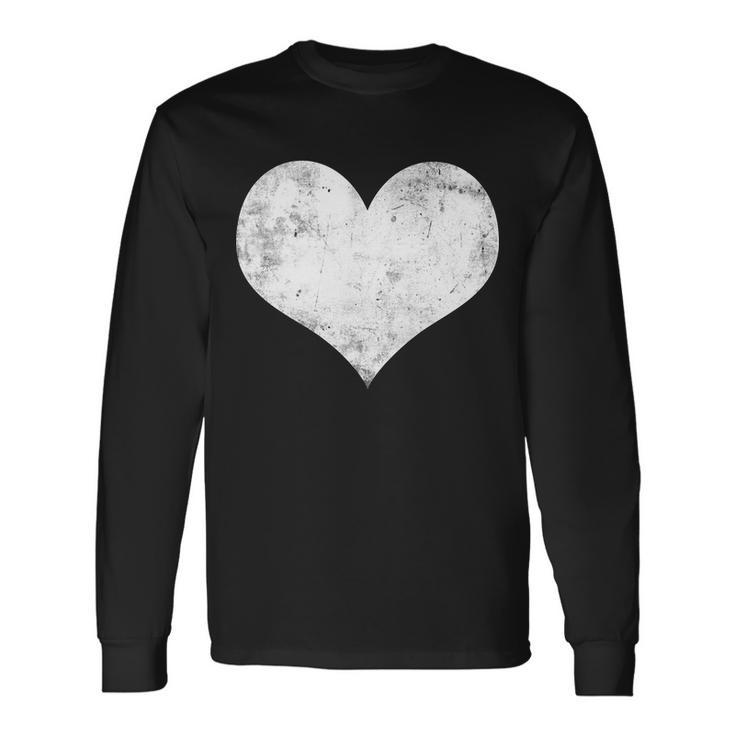 Cute Heart Valentines Day Vintage Distressed Long Sleeve T-Shirt Gifts ideas