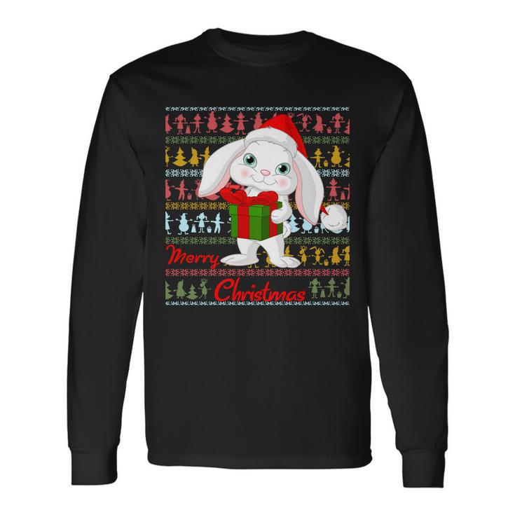 Cute Rabbit Ugly Christmas Sweater Long Sleeve T-Shirt