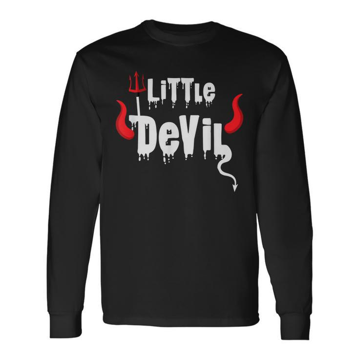 Cute Toddler Little Devil Halloween Trick Or Treat Long Sleeve T-Shirt