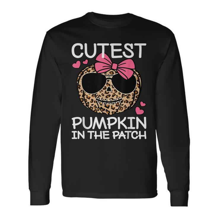 Cutest Pumpkin In The Patch Halloween Cute Girls Long Sleeve T-Shirt